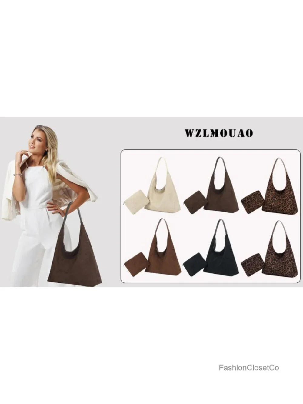 Super Soft Slouchy Hobo Bag, Large Capacity Work Handbags, Tote with Removable